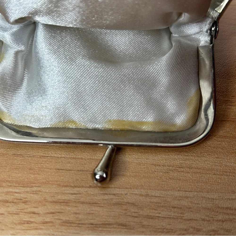 Cigarette Case or Eyeglass Case White Metal Mesh Props Retro